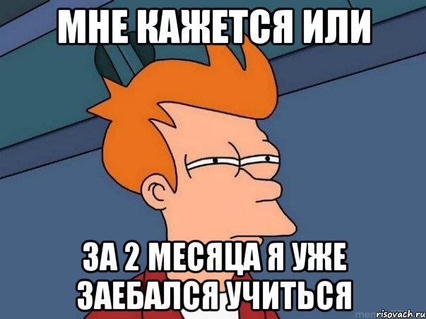 мне кажется или за 2 месяца я уже заебался учиться, Мем  Фрай (мне кажется или)