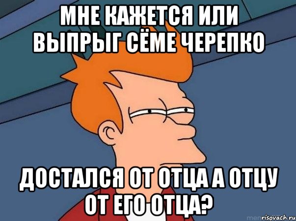 мне кажется или выпрыг сёме черепко достался от отца а отцу от его отца?, Мем  Фрай (мне кажется или)