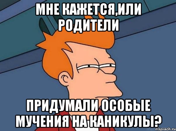 мне кажется,или родители придумали особые мучения на каникулы?, Мем  Фрай (мне кажется или)