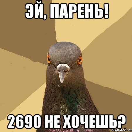 эй, парень! 2690 не хочешь?, Мем голубь