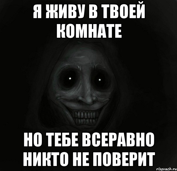 я живу в твоей комнате но тебе всеравно никто не поверит, Мем Ночной гость