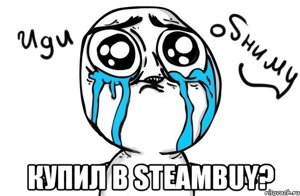  купил в steambuy?, Мем Иди обниму