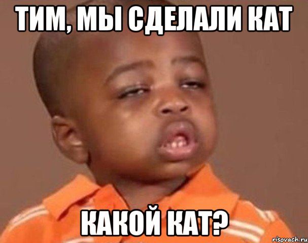 тим, мы сделали кат какой кат?, Мем  Какой пацан (негритенок)