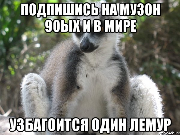 подпишись на музон 90ых и в мире узбагоится один лемур