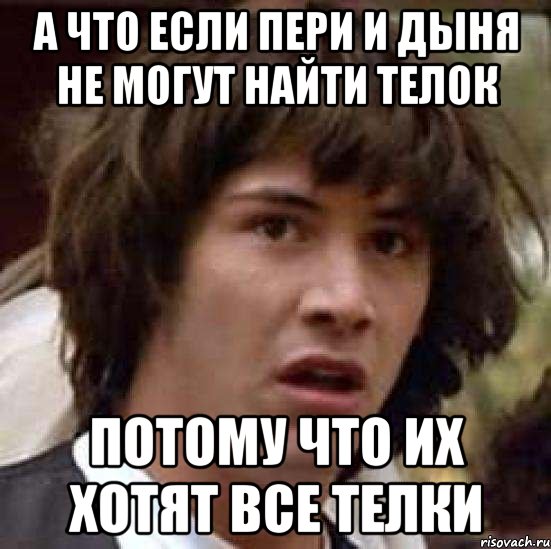 а что если пери и дыня не могут найти телок потому что их хотят все телки, Мем А что если (Киану Ривз)