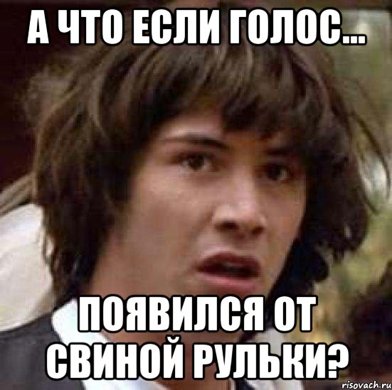 а что если голос... появился от свиной рульки?, Мем А что если (Киану Ривз)