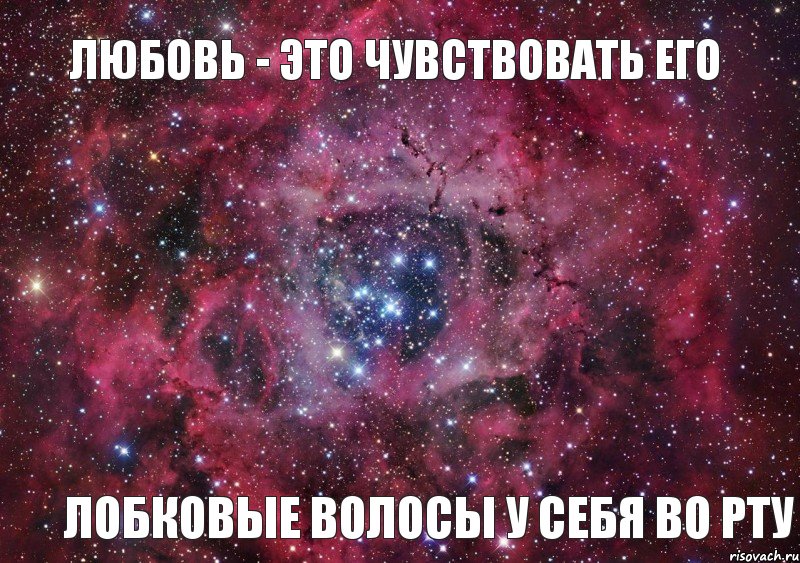 Любовь - это чувствовать его лобковые волосы у себя во рту, Мем Ты просто космос