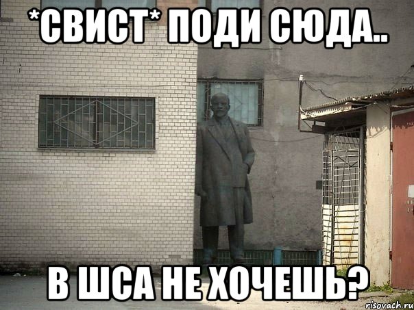 *свист* поди сюда.. в шса не хочешь?, Мем  Ленин за углом (пс, парень)