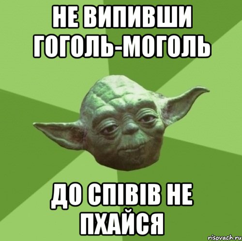 не випивши гоголь-моголь до співів не пхайся, Мем Мастер Йода