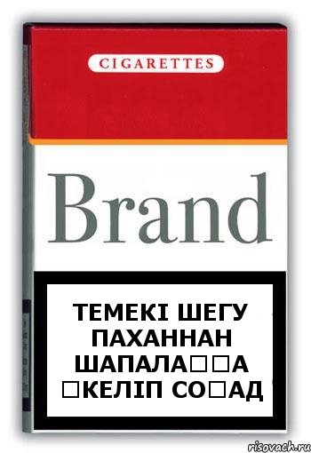 ТЕМЕКІ ШЕГУ ПАХАННАН ШАПАЛАҚҚА ӘКЕЛІП СОҒАД, Комикс Минздрав