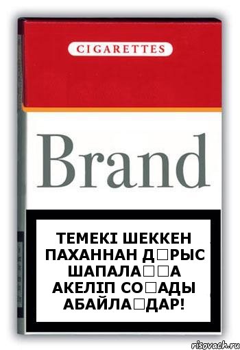 ТЕМЕКІ ШЕККЕН ПАХАННАН ДҰРЫС ШАПАЛАҚҚА АКЕЛІП СОҒАДЫ АБАЙЛАҢДАР!, Комикс Минздрав