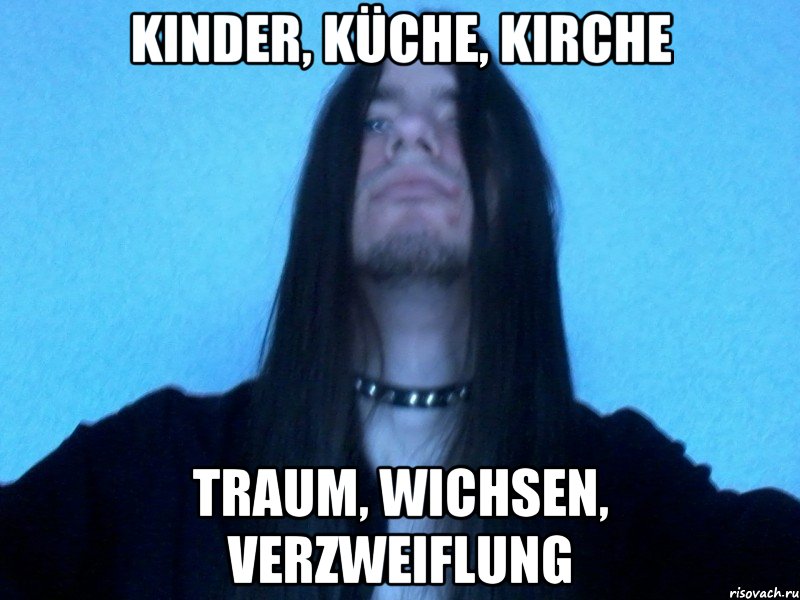 kinder, küche, kirche traum, wichsen, verzweiflung