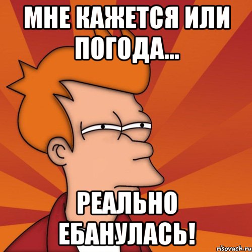 мне кажется или погода... реально ебанулась!, Мем Мне кажется или (Фрай Футурама)