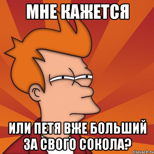 мне кажется или петя вже больший за свого сокола?, Мем Мне кажется или (Фрай Футурама)