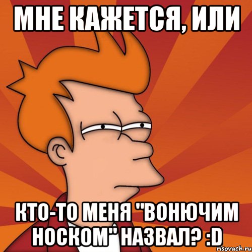 мне кажется, или кто-то меня "вонючим носком" назвал? :d, Мем Мне кажется или (Фрай Футурама)