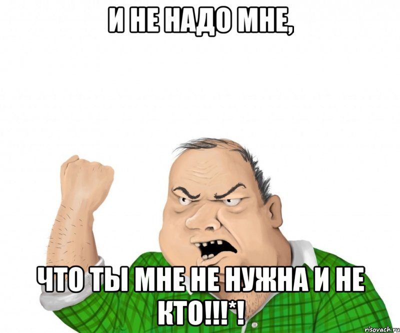 и не надо мне, что ты мне не нужна и не кто!!!*!, Мем мужик