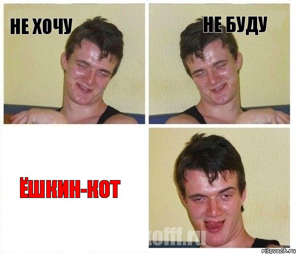 не хочу не буду ёшкин-кот, Комикс Не хочу (10 guy)