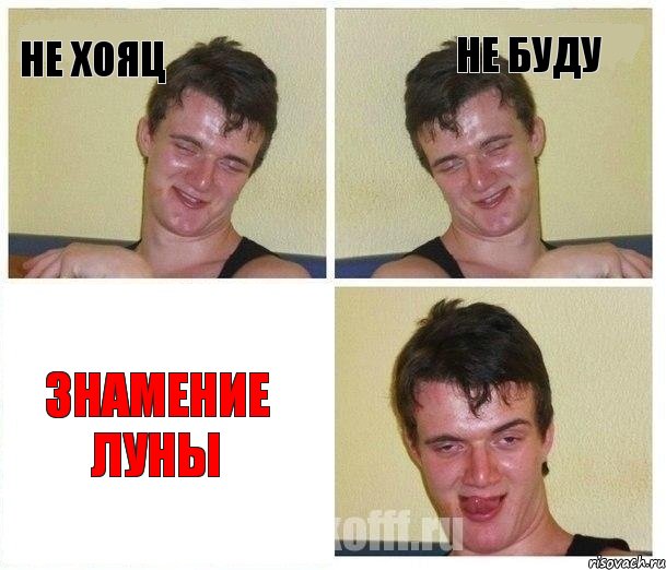 не хояц не буду ЗНАМЕНИЕ ЛУНЫ, Комикс Не хочу (10 guy)