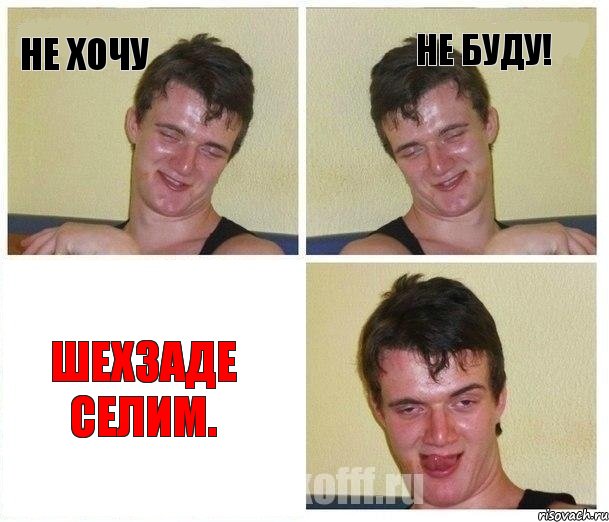 Не хочу Не буду! Шехзаде Селим., Комикс Не хочу (10 guy)