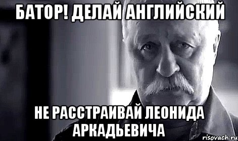 батор! делай английский не расстраивай леонида аркадьевича, Мем Не огорчай Леонида Аркадьевича