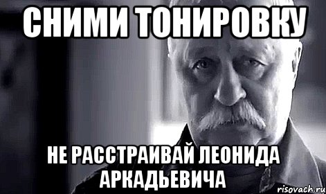 сними тонировку не расстраивай леонида аркадьевича, Мем Не огорчай Леонида Аркадьевича