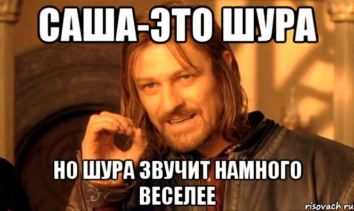 саша-это шура но шура звучит намного веселее, Мем Нельзя просто так взять и (Боромир мем)