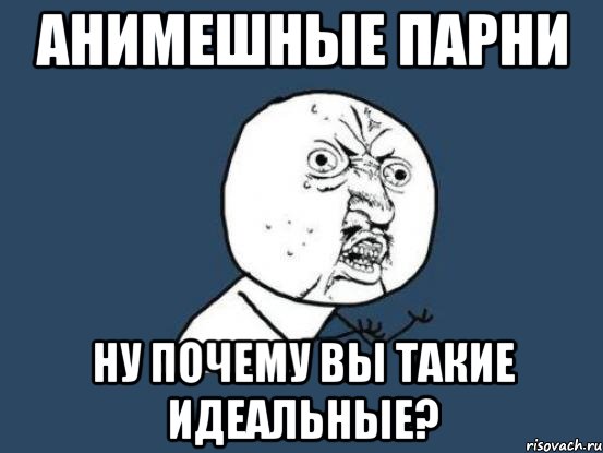 анимешные парни ну почему вы такие идеальные?, Мем Ну почему