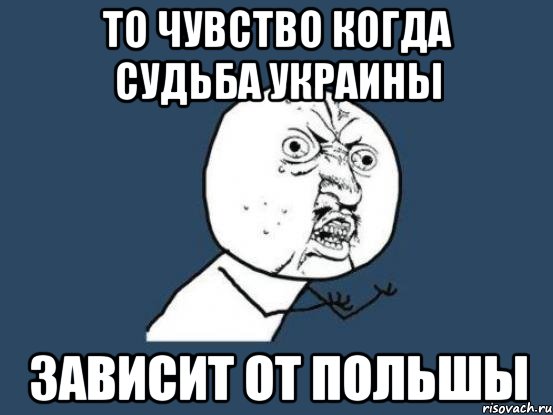 то чувство когда судьба украины зависит от польшы, Мем Ну почему