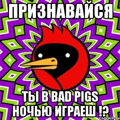 признавайся ты в bad pigs ночью играеш !?, Мем Омская птица