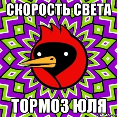 скорость света тормоз юля, Мем Омская птица
