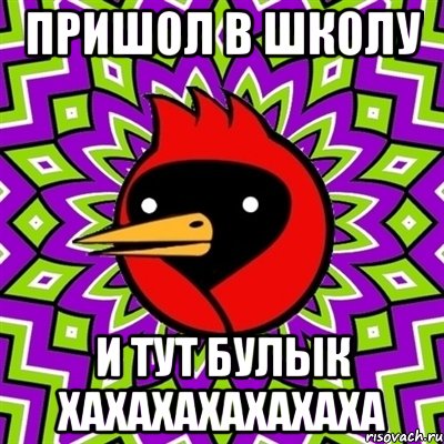 пришол в школу и тут булык хахахахахахаха, Мем Омская птица