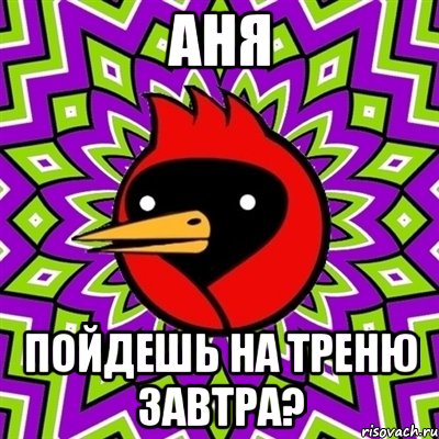 аня пойдешь на треню завтра?, Мем Омская птица