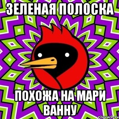 зеленая полоска похожа на мари ванну, Мем Омская птица