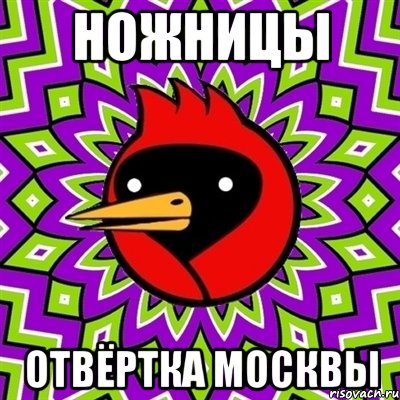 ножницы отвёртка москвы, Мем Омская птица