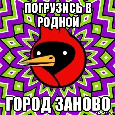 погрузись в родной город заново, Мем Омская птица