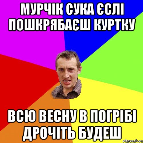 мурчік сука єслі пошкрябаєш куртку всю весну в погрібі дрочіть будеш, Мем Чоткий паца