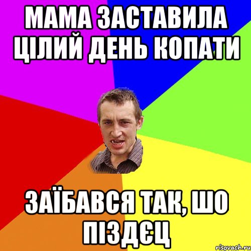 мама заставила цілий день копати заїбався так, шо піздєц, Мем Чоткий паца