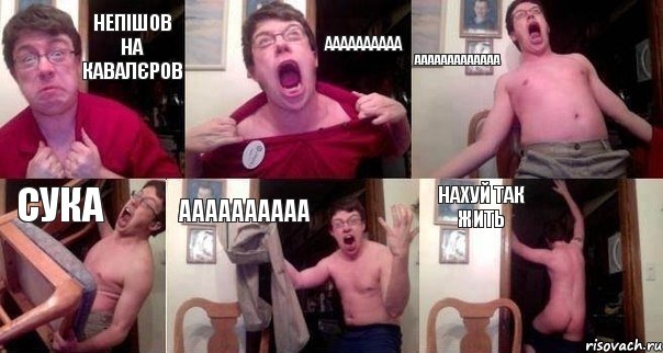 Непішов на кавалєров аааааааааа ааааааааааааа сука аааааааааа нахуй так жить, Комикс  Печалька 90лвл