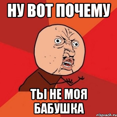 ну вот почему ты не моя бабушка, Мем Почему