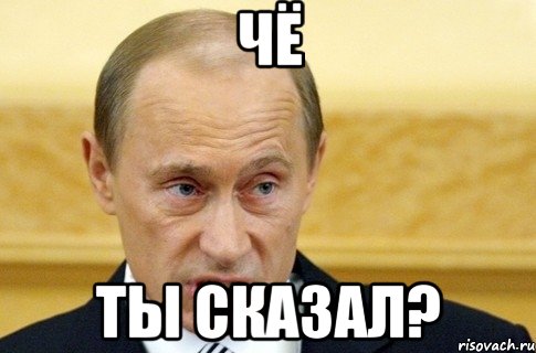 чё ты сказал?, Мем путин