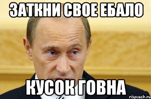 заткни свое ебало кусок говна, Мем путин