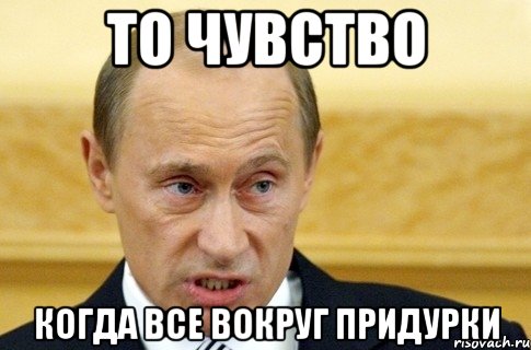 то чувство когда все вокруг придурки, Мем путин