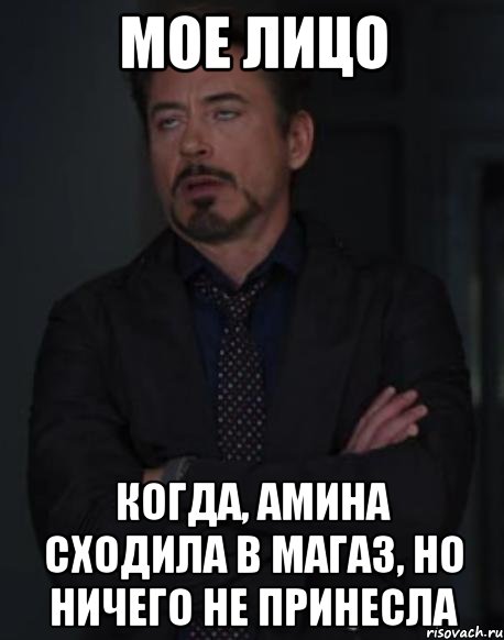 мое лицо когда, амина сходила в магаз, но ничего не принесла, Мем твое выражение лица