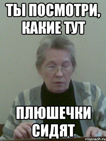 ты посмотри, какие тут плюшечки сидят