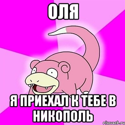 оля я приехал к тебе в никополь, Мем слоупок