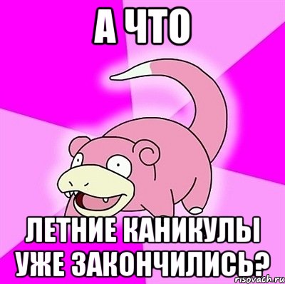 а что летние каникулы уже закончились?, Мем слоупок