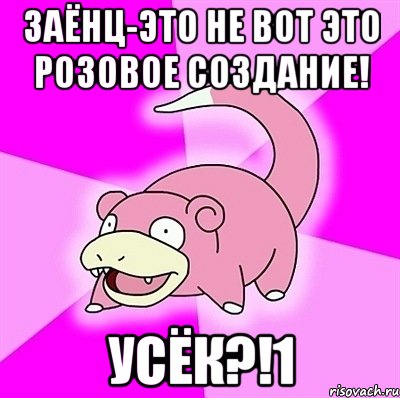 заёнц-это не вот это розовое создание! усёк?!1, Мем слоупок