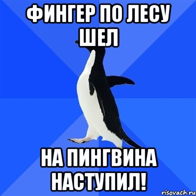 фингер по лесу шел на пингвина наступил!, Мем  Социально-неуклюжий пингвин