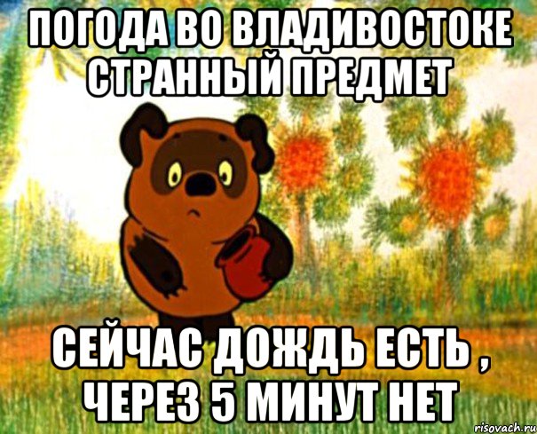 погода во владивостоке странный предмет сейчас дождь есть , через 5 минут нет, Мем  СТРАННЫЙ ПРЕДМЕТ