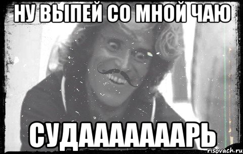 ну выпей со мной чаю судааааааарь, Мем СУдарь